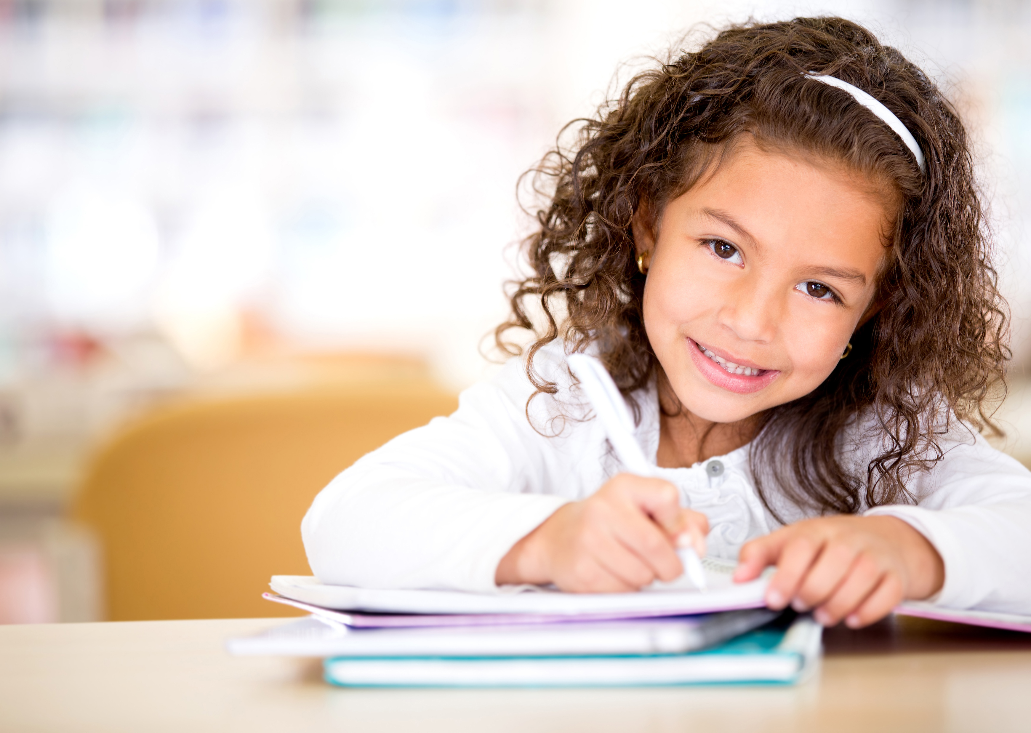 Girl Holding Pen